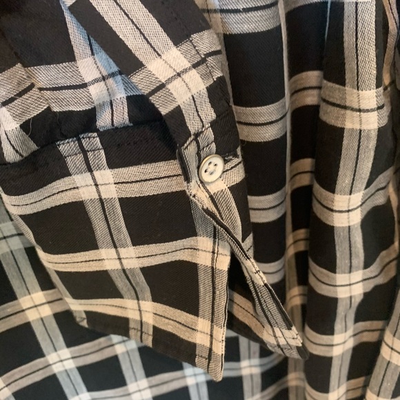 Rag and Bone Plaid Off The Shoulder Shirt Plaid S - Picture 5 of 9